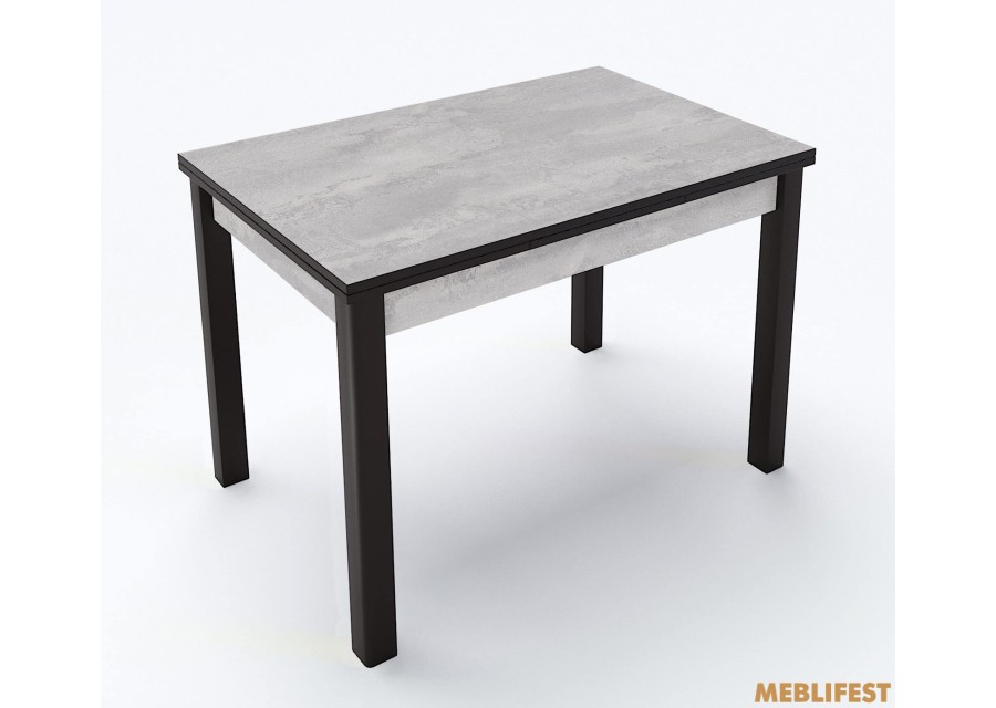 Стіл обідній Марсель Бетонний камінь/ чорний