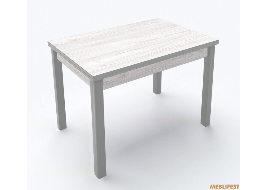 Стіл обідній Марсель Сірий / біле дерево