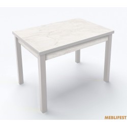 Стіл обідній Марсель Мармур ромео білий/ білий