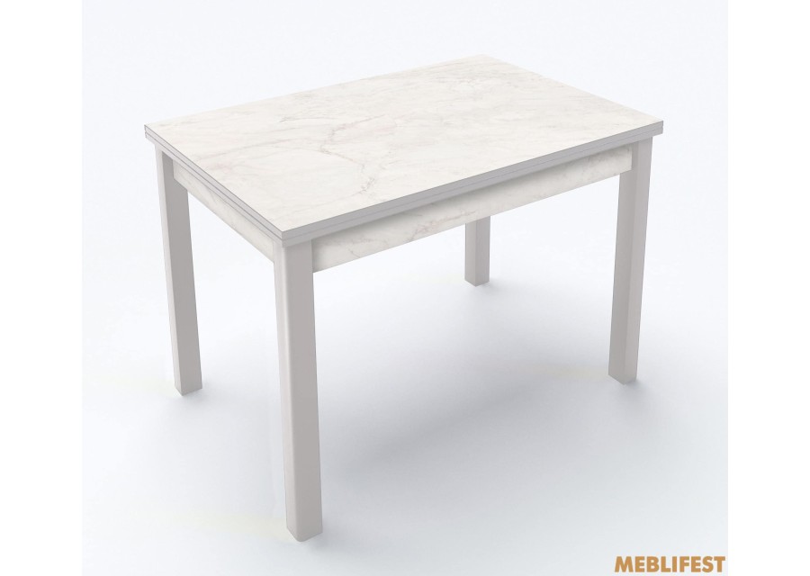 Стіл обідній Марсель Мармур ромео білий/ білий