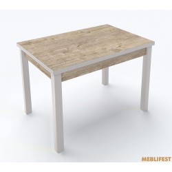 Стіл обідній Марсель Білий / Дуб шервуд