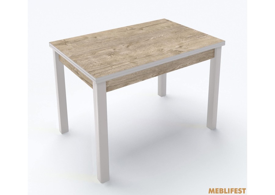 Стіл обідній Марсель Білий / Дуб шервуд