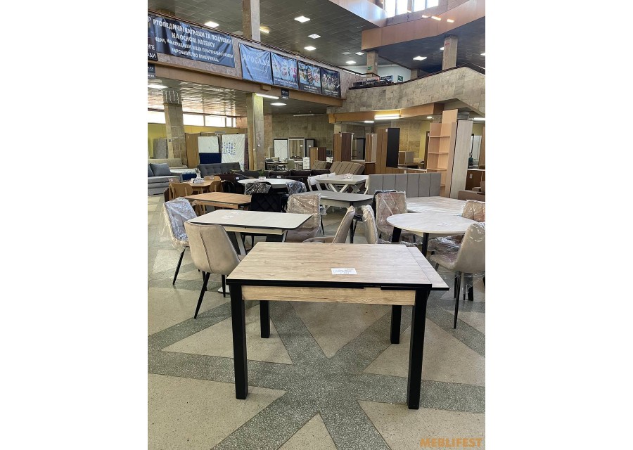 Стіл обідній Марсель Сонома/ Чорний