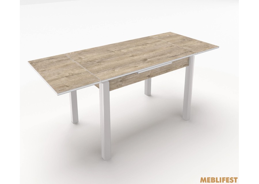 Стіл обідній Марсель Білий / Дуб шервуд