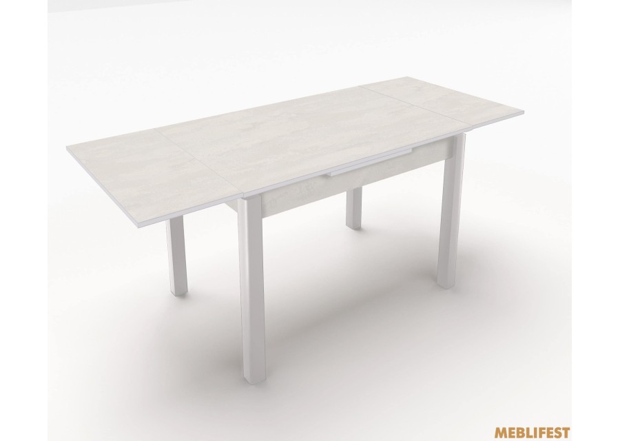 Стіл обідній Марсель Шовковий камінь/ білий