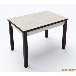 Стіл обідній Марсель Шовковий камінь/ чорний