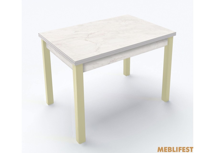 Стіл обідній Марсель Мармур ромео білий/ ваніль