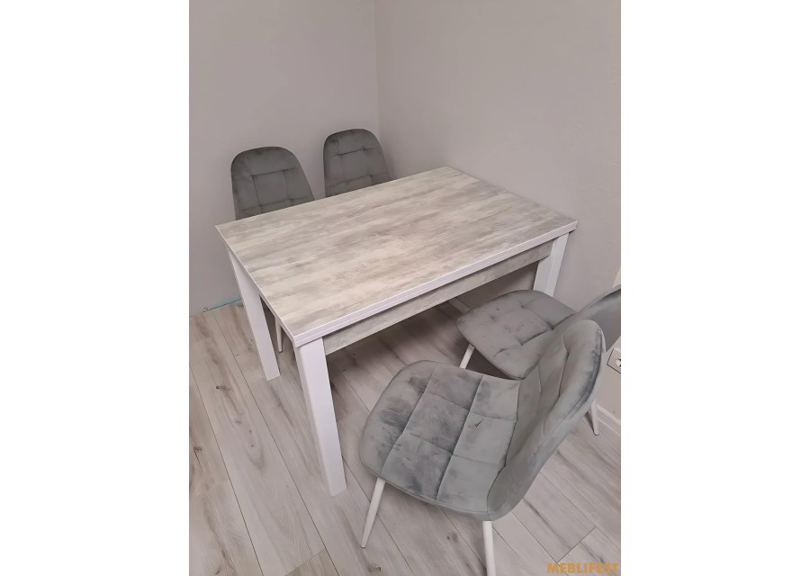 Стіл обідній Марсель Білий / Урбан лайт