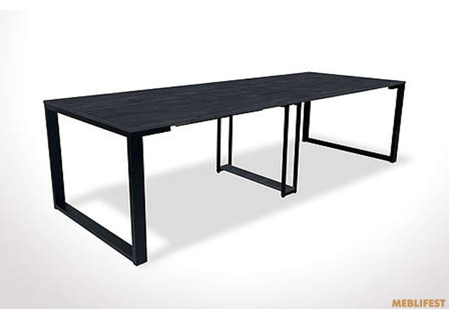 Розкладний стіл-консоль Макс Вугільний камінь