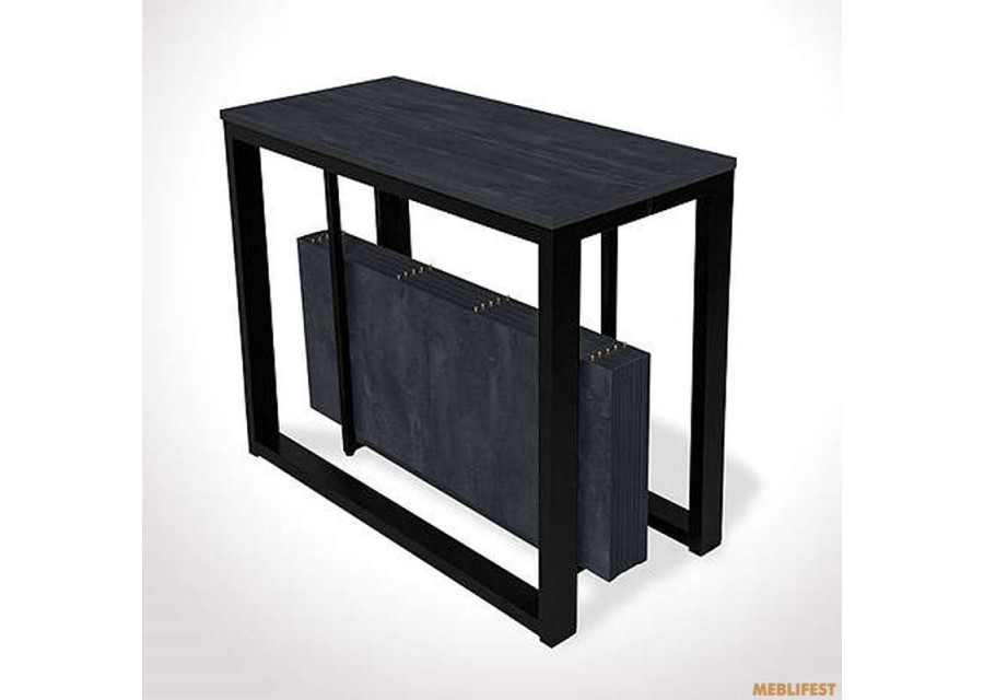 Розкладний стіл-консоль Макс Вугільний камінь