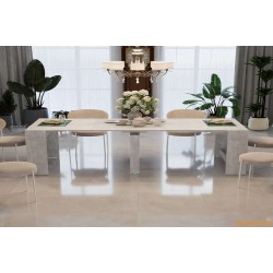 Обідній розкладний стіл  Пітон Лайт Бетон