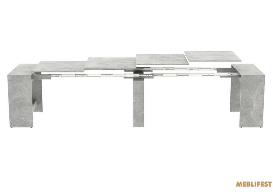 Обідній розкладний стіл  Пітон Лайт Бетон