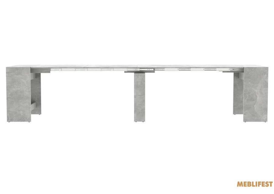 Обідній розкладний стіл  Пітон Лайт Бетон