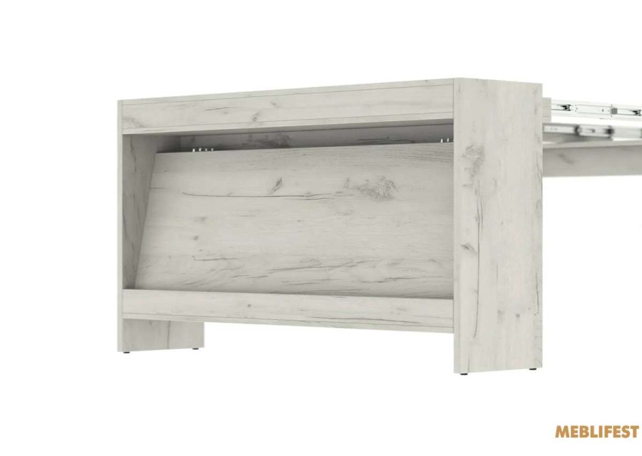 Обідній розкладний стіл  Пітон Лайт Дуб Крафт Білий