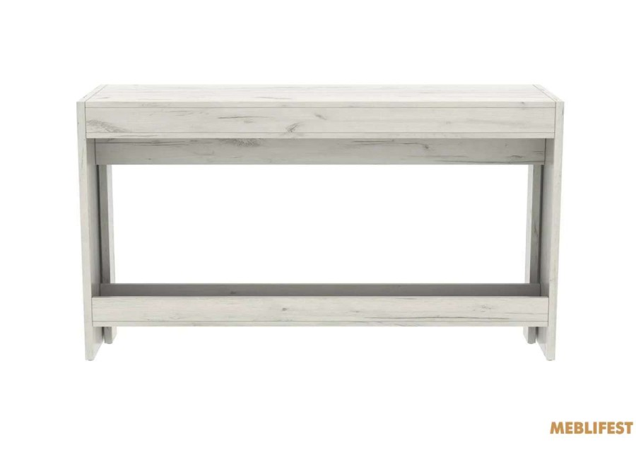 Обідній розкладний стіл  Пітон Лайт Дуб Крафт Білий