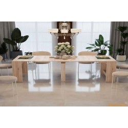 Обідній розкладний стіл  Пітон Лайт Дуб сонома