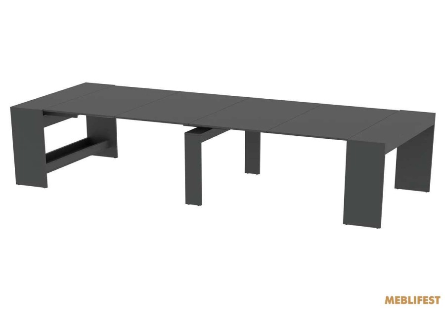 Обідній розкладний стіл  Пітон Лайт Антрацит