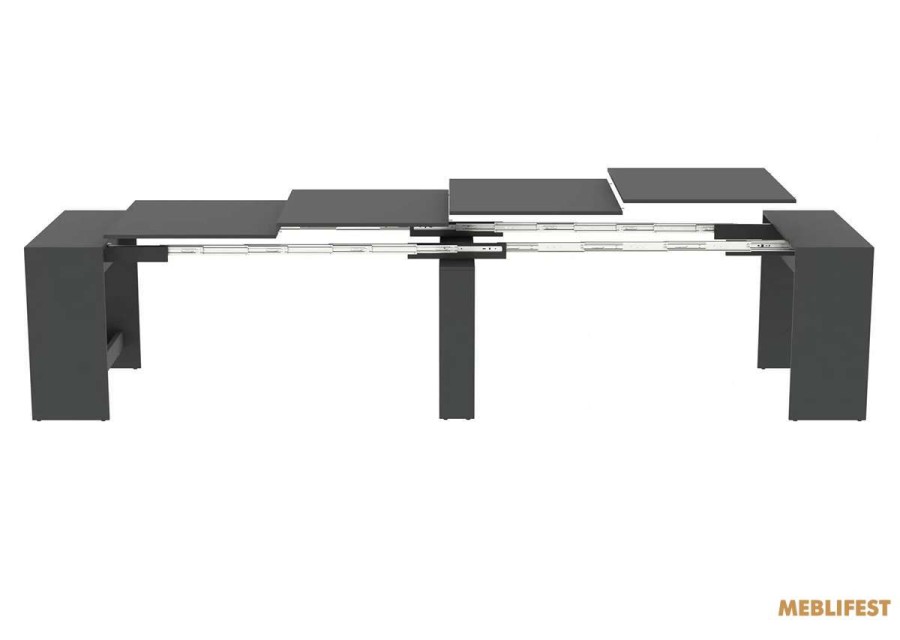 Обідній розкладний стіл  Пітон Лайт Антрацит