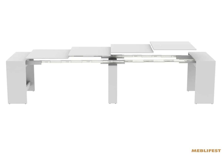 Обідній розкладний стіл  Пітон Лайт Білий