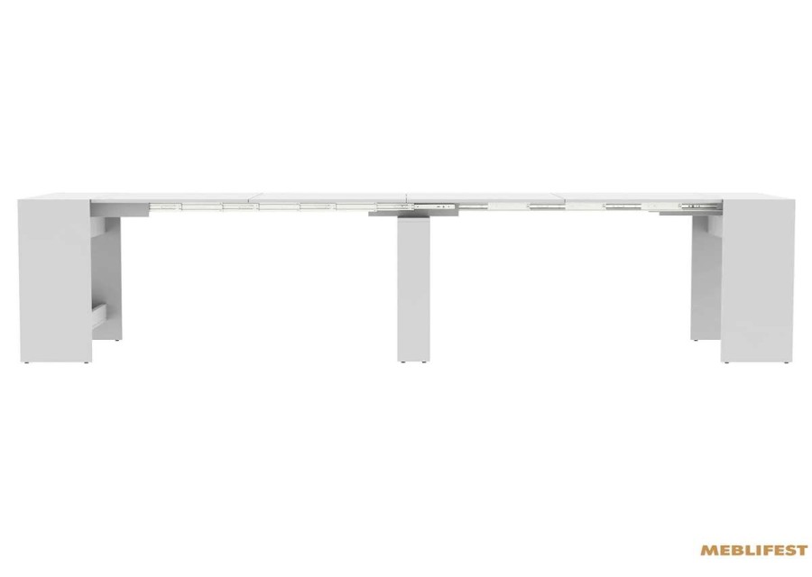 Обідній розкладний стіл  Пітон Лайт Білий