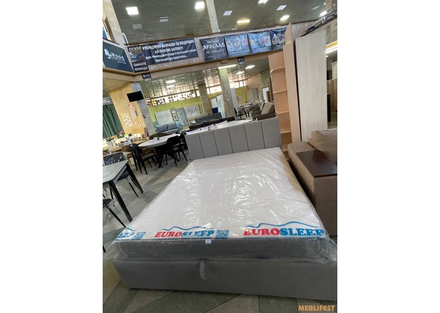 М'яке двоспальне ліжко Ніра Аляска 08 з підйомним механізмом