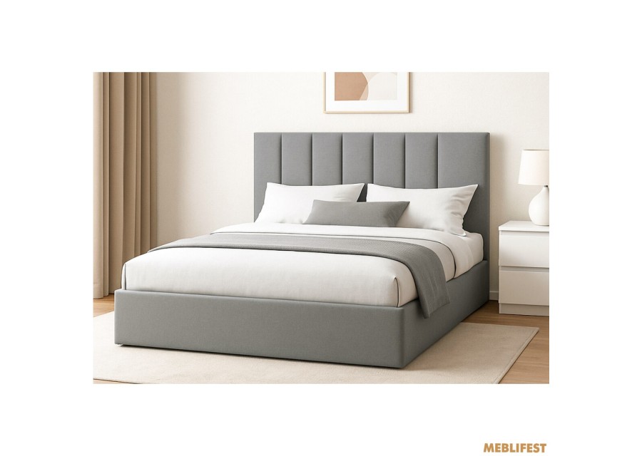 М'яке двоспальне ліжко Ніра Аляска 08 з підйомним механізмом