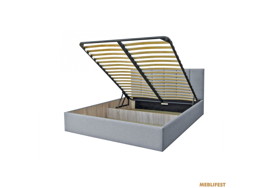 М'яке двоспальне ліжко Ніра Аляска 08 з підйомним механізмом