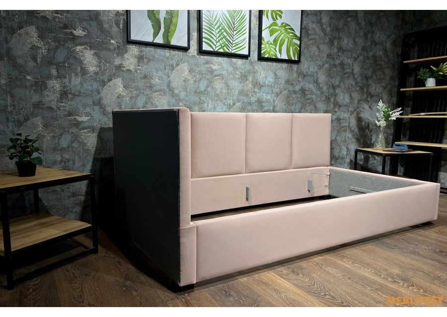 М'яке дитяче ліжко D002 з підйомним механізмом 