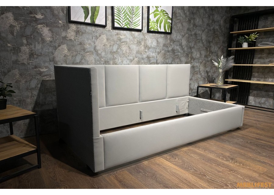 М'яке дитяче ліжко D002 з підйомним механізмом 