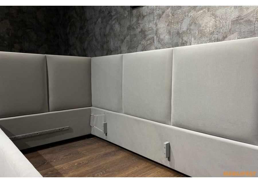 М'яке дитяче ліжко D002 з підйомним механізмом 