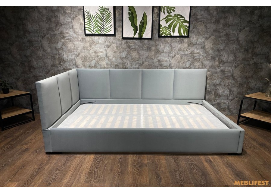 М'яке дитяче ліжко D002 з підйомним механізмом 