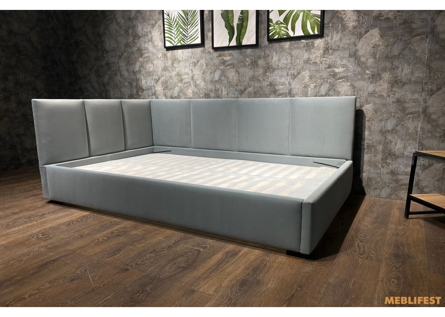 М'яке дитяче ліжко D002 з підйомним механізмом 