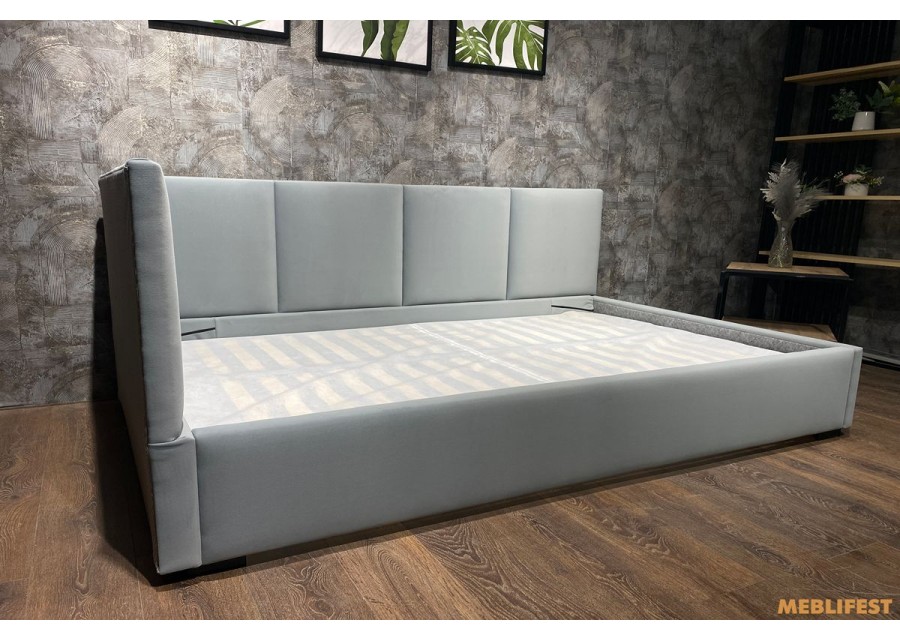 М'яке дитяче ліжко D002 з підйомним механізмом 