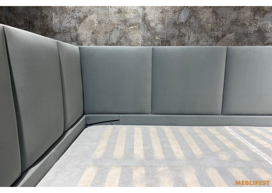 М'яке дитяче ліжко D002 з підйомним механізмом 