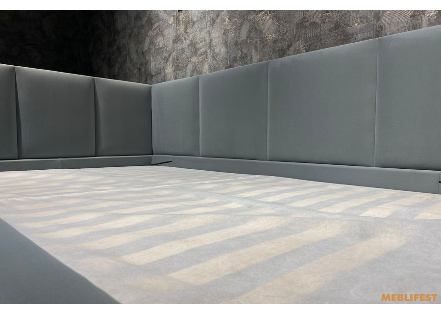 М'яке дитяче ліжко D002 з підйомним механізмом 