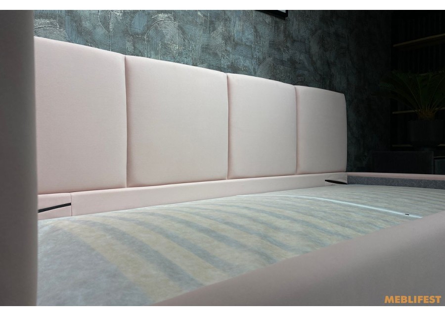 М'яке дитяче ліжко D002 з підйомним механізмом 