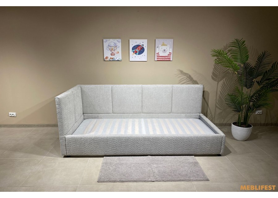 М'яке дитяче ліжко D002 з підйомним механізмом 