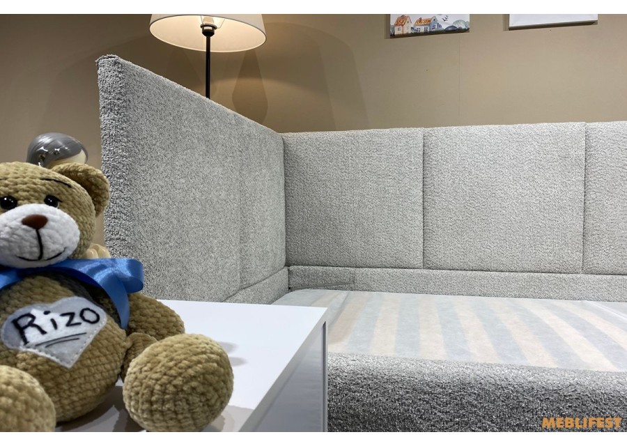 М'яке дитяче ліжко D002 з підйомним механізмом 