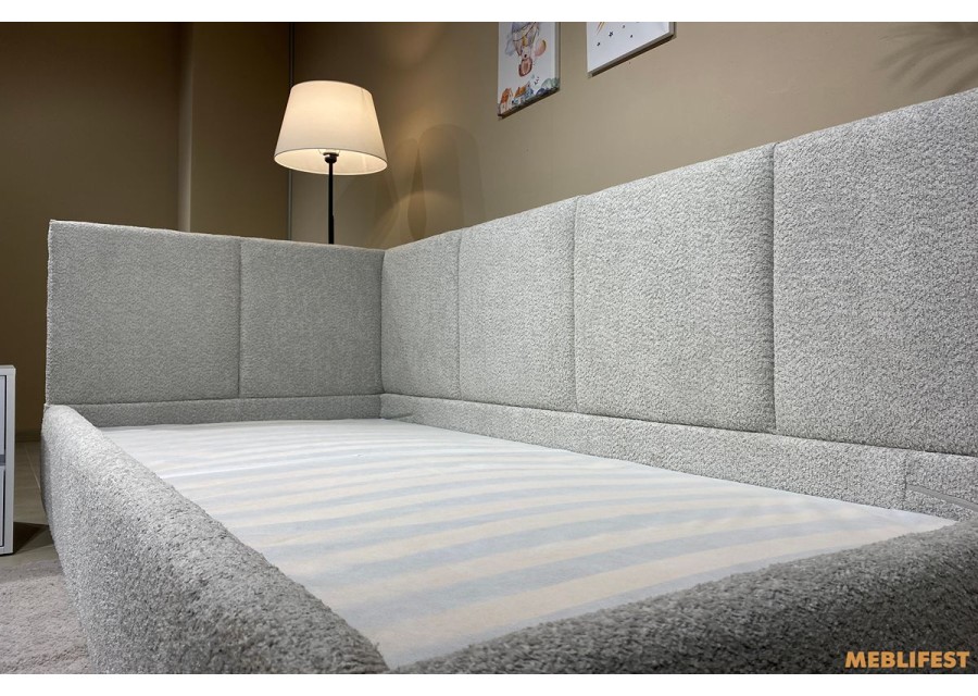 М'яке дитяче ліжко D002 з підйомним механізмом 