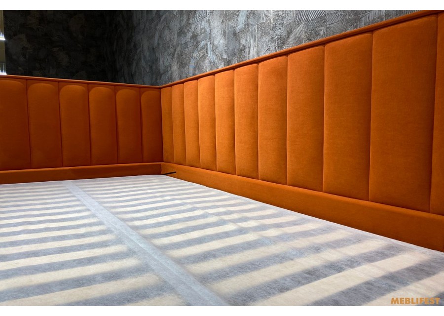 М'яке дитяче ліжко D003 з підйомним механізмом