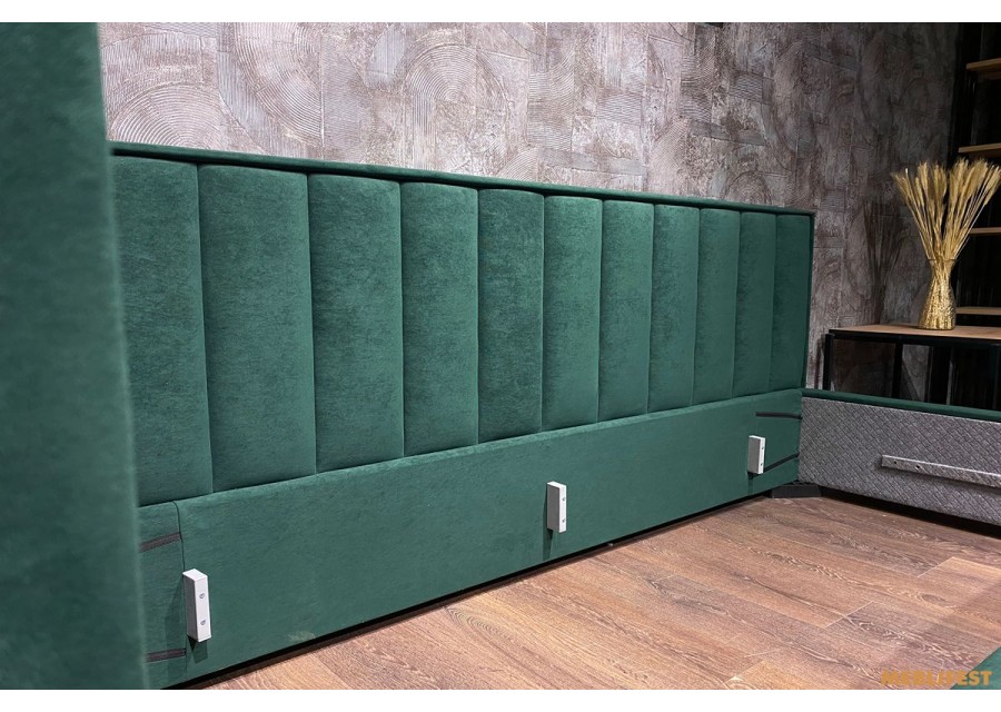 М'яке дитяче ліжко D003 з підйомним механізмом