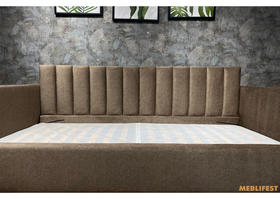 М'яке дитяче ліжко D004 з підйомним механізмом