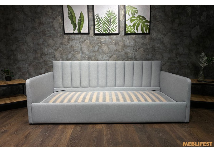 М'яке дитяче ліжко D004 з підйомним механізмом