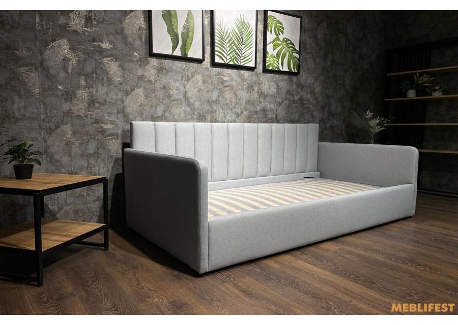 М'яке дитяче ліжко D004 з підйомним механізмом