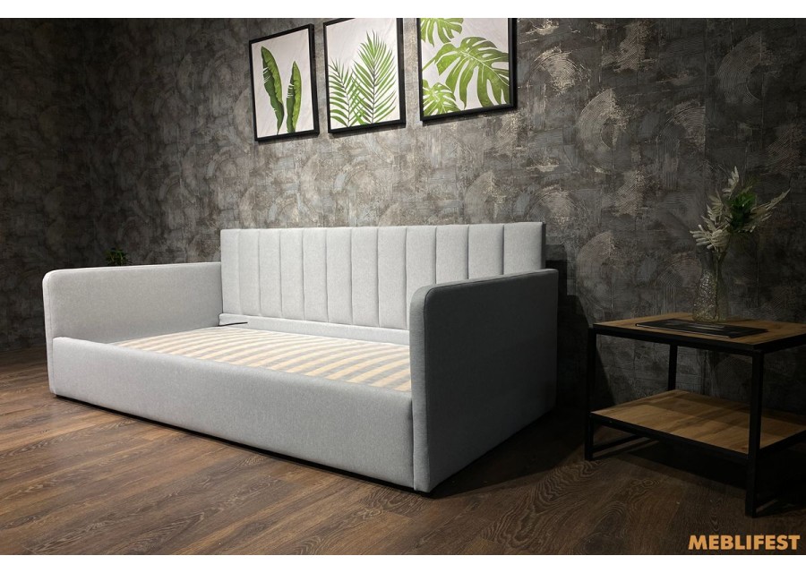 М'яке дитяче ліжко D004 з підйомним механізмом