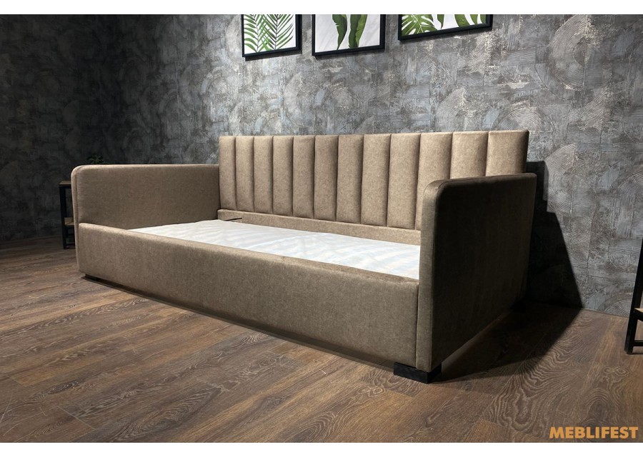 М'яке дитяче ліжко D004 з підйомним механізмом