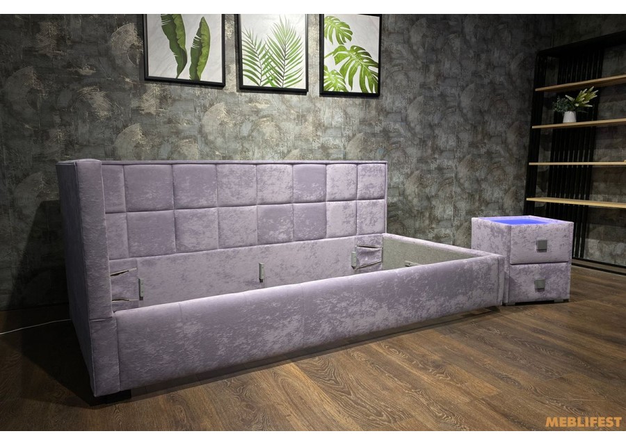 М'яке дитяче ліжко D014 з підйомним механізмом