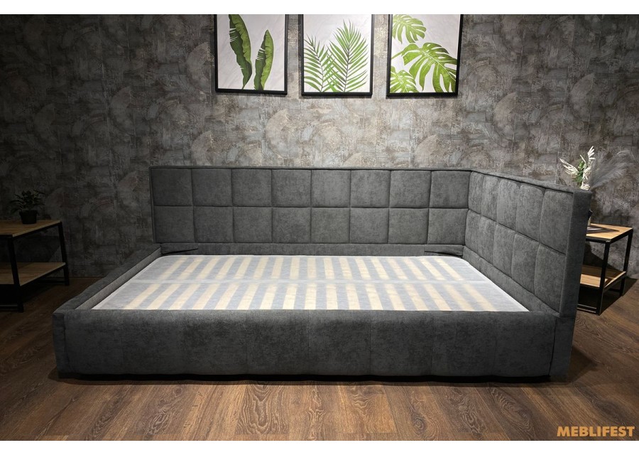 М'яке дитяче ліжко D014 з підйомним механізмом