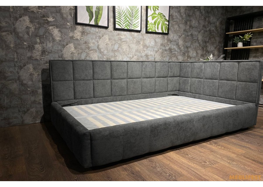 М'яке дитяче ліжко D014 з підйомним механізмом