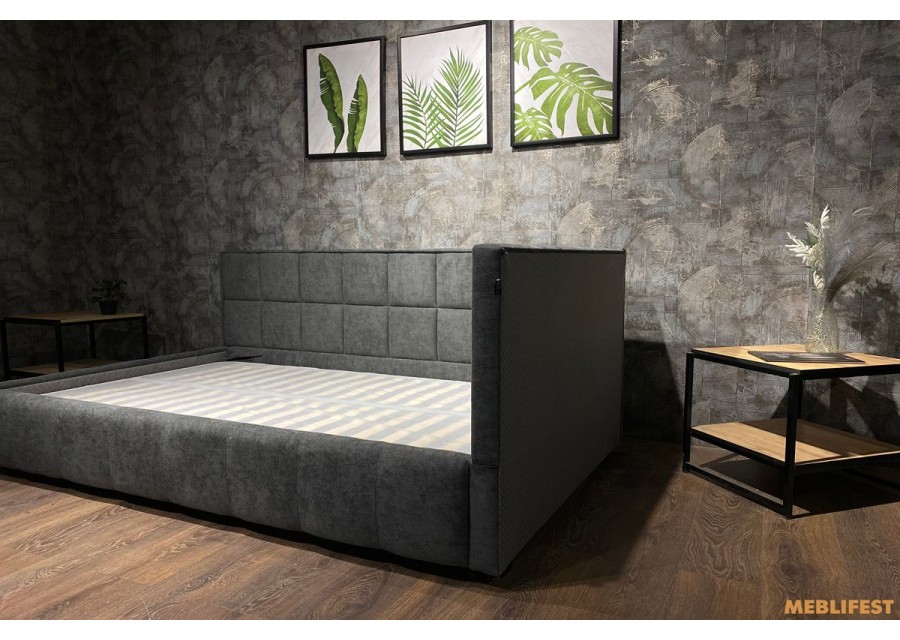 М'яке дитяче ліжко D014 з підйомним механізмом